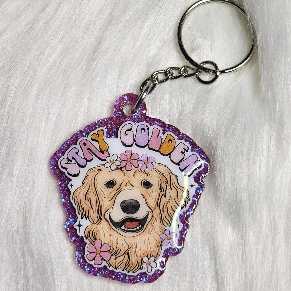 Stay Golden Keychain